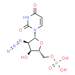 ChemSpider 2D Image | 2'-Azido-2'-deoxyuridine 5'-(dihydrogen phosphate) | C9H12N5O8P
