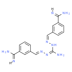 ChemSpider 2D Image | 3-{(E)-[(2Z)-{Amino[(2Z)-2-(3-carbamimidoylbenzylidene)hydrazino]methylene}hydrazono]methyl}benzenecarboximidamide | C17H19N9