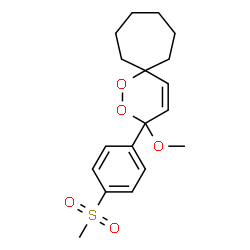 ChemSpider 2D Image | 3-Methoxy-3-[4-(methylsulfonyl)phenyl]-1,2-dioxaspiro[5.6]dodec-4-ene | C18H24O5S