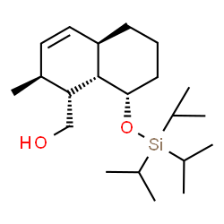 ChemSpider 2D Image | {(1R,2S,4aR,8S,8aS)-2-Methyl-8-[(triisopropylsilyl)oxy]-1,2,4a,5,6,7,8,8a-octahydro-1-naphthalenyl}methanol | C21H40O2Si