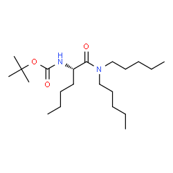 ChemSpider 2D Image | N~2~-{[(2-Methyl-2-propanyl)oxy]carbonyl}-N,N-dipentyl-L-norleucinamide | C21H42N2O3