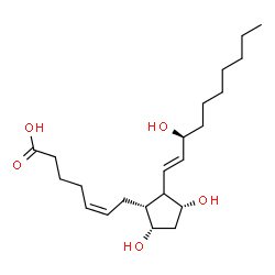 ChemSpider 2D Image | (5Z)-7-{(1R,3R,5S)-3,5-Dihydroxy-2-[(1E,3S)-3-hydroxy-1-decen-1-yl]cyclopentyl}-5-heptenoic acid | C22H38O5
