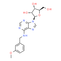 ChemSpider 2D Image | N-(3-Methoxybenzyl)adenosine | C18H21N5O5