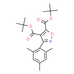 ChemSpider 2D Image | Bis(2-methyl-2-propanyl) 3-mesityl-1,2-oxazole-4,5-dicarboxylate | C22H29NO5