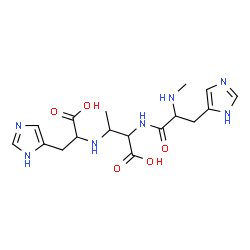 ChemSpider 2D Image | N-{1-Carboxy-1-[(N-methylhistidyl)amino]-2-propanyl}histidine | C17H25N7O5