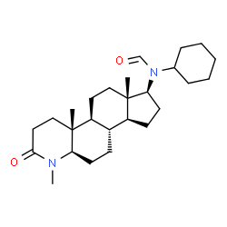 ChemSpider 2D Image | N-Cyclohexyl-N-[(4aR,4bS,6aS,7S,9aS,9bR,11aR)-1,4a,6a-trimethyl-2-oxohexadecahydro-1H-indeno[5,4-f]quinolin-7-yl]formamide | C26H42N2O2