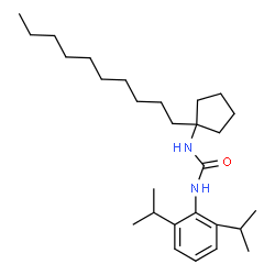ChemSpider 2D Image | 1-(1-Decylcyclopentyl)-3-(2,6-diisopropylphenyl)urea | C28H48N2O