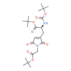 ChemSpider 2D Image | 2-Methyl-2-propanyl N-{[(2-methyl-2-propanyl)oxy]carbonyl}-3-(1-{2-[(2-methyl-2-propanyl)oxy]-2-oxoethyl}-2,5-dioxo-2,5-dihydro-1H-pyrrol-3-yl)-L-alaninate | C22H34N2O8