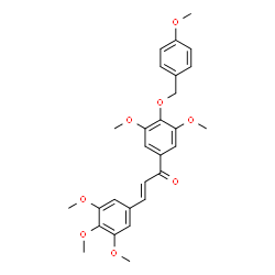ChemSpider 2D Image | (2E)-1-{3,5-Dimethoxy-4-[(4-methoxybenzyl)oxy]phenyl}-3-(3,4,5-trimethoxyphenyl)-2-propen-1-one | C28H30O8