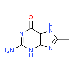 ChemSpider 2D Image | Guanine, 8-methyl- | C6H7N5O