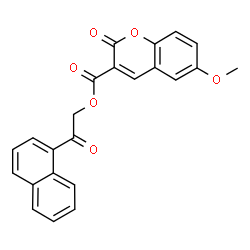 ChemSpider 2D Image | 2-(1-Naphthyl)-2-oxoethyl 6-methoxy-2-oxo-2H-chromene-3-carboxylate | C23H16O6