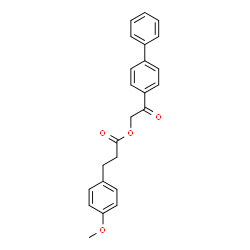 ChemSpider 2D Image | 2-(4-Biphenylyl)-2-oxoethyl 3-(4-methoxyphenyl)propanoate | C24H22O4