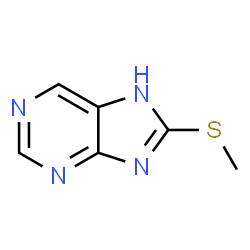 ChemSpider 2D Image | 8-(Methylthio)purine | C6H6N4S