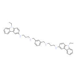 ChemSpider 2D Image | N~3~,N~3~'-[1,3-Phenylenebis(methylene)]bis[N~1~-(9-ethyl-9H-carbazol-3-yl)-1,3-propanediamine] | C42H48N6