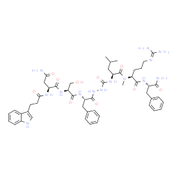 ChemSpider 2D Image | (2S,5S,8S,14S,17S,20S)-2,14-Dibenzyl-5-{3-[(diaminomethylene)amino]propyl}-17-(hydroxymethyl)-20-{[3-(1H-indol-3-yl)propanoyl]amino}-8-isobutyl-6-methyl-4,7,10,13,16,19-hexaoxo-3,6,9,11,12,15,18-hepta
azadocosane-1,22-diamide | C50H68N14O10
