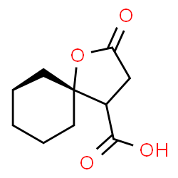 ChemSpider 2D Image | 2-Oxo-1-oxaspiro[4.5]decane-4-carboxylic acid | C10H14O4