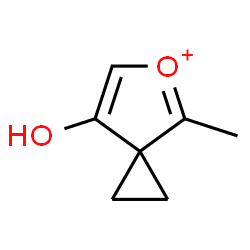 ChemSpider 2D Image | 4-methyl-5-oxoniaspiro[2.4]hepta-4,6-dien-7-ol | C7H9O2