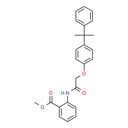 ChemSpider 2D Image | Methyl 2-({[4-(2-phenyl-2-propanyl)phenoxy]acetyl}amino)benzoate | C25H25NO4