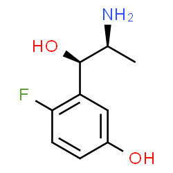 ChemSpider 2D Image | 3-[(1R,2S)-2-Amino-1-hydroxypropyl]-4-fluorophenol | C9H12FNO2