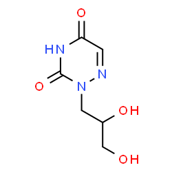 ChemSpider 2D Image | 2-(2,3-Dihydroxypropyl)-1,2,4-triazine-3,5(2H,4H)-dione | C6H9N3O4