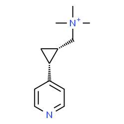 ChemSpider 2D Image | N,N,N-Trimethyl[(1S,2R)-2-(4-pyridinyl)cyclopropyl]methanaminium | C12H19N2