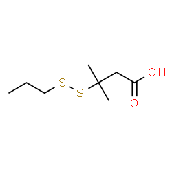 ChemSpider 2D Image | 3-Methyl-3-(propyldisulfanyl)butanoic acid | C8H16O2S2