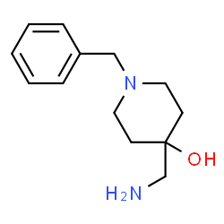 ChemSpider 2D Image | 4-(Aminomethyl)-1-benzyl-4-piperidinol | C13H20N2O