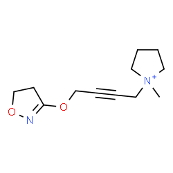 ChemSpider 2D Image | 1-[4-(4,5-Dihydro-1,2-oxazol-3-yloxy)-2-butyn-1-yl]-1-methylpyrrolidinium | C12H19N2O2