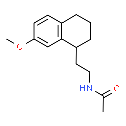 ChemSpider 2D Image | N-[2-(7-Methoxy-1,2,3,4-tetrahydro-1-naphthalenyl)ethyl]acetamide | C15H21NO2