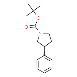 ChemSpider 2D Image | 2-Methyl-2-propanyl (3R)-3-phenyl-1-pyrrolidinecarboxylate | C15H21NO2