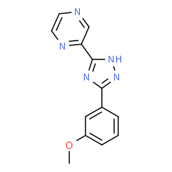 ChemSpider 2D Image | 2-[3-(3-Methoxyphenyl)-1H-1,2,4-triazol-5-yl]pyrazine | C13H11N5O