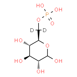 ChemSpider 2D Image | 6-O-Phosphono-D-(C~6~,C~6~-~2~H_2_)glucopyranose | C6H11D2O9P