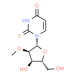 ChemSpider 2D Image | 1-(2-O-Methyl-beta-D-ribofuranosyl)-2-thioxo-2,3-dihydro-4(1H)-pyrimidinone | C10H14N2O5S