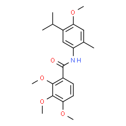 ChemSpider 2D Image | N-(5-Isopropyl-4-methoxy-2-methylphenyl)-2,3,4-trimethoxybenzamide | C21H27NO5