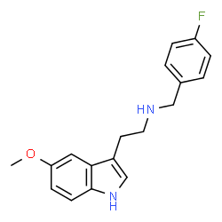 ChemSpider 2D Image | N-(4-Fluorobenzyl)-2-(5-methoxy-1H-indol-3-yl)ethanamine | C18H19FN2O