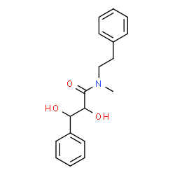 ChemSpider 2D Image | 2,3-Dihydroxy-N-methyl-3-phenyl-N-(2-phenylethyl)propanamide | C18H21NO3