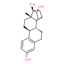 ChemSpider 2D Image | (16alpha,17alpha)-14,21-Cyclo-19-norpregna-1,3,5(10)-triene-3,16,17-triol | C20H26O3