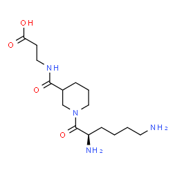 ChemSpider 2D Image | N-{[1-(D-Lysyl)-3-piperidinyl]carbonyl}-beta-alanine | C15H28N4O4