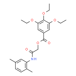 ChemSpider 2D Image | 2-[(2,5-Dimethylphenyl)amino]-2-oxoethyl 3,4,5-triethoxybenzoate | C23H29NO6