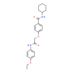 ChemSpider 2D Image | N-Cyclohexyl-4-{2-[(4-ethoxyphenyl)amino]-2-oxoethoxy}benzamide | C23H28N2O4