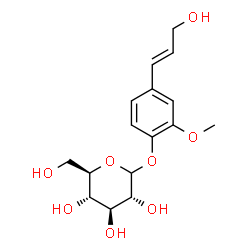 ChemSpider 2D Image | 4-[(1E)-3-Hydroxy-1-propen-1-yl]-2-methoxyphenyl D-glucopyranoside | C16H22O8