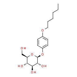 ChemSpider 2D Image | 4-(Hexyloxy)phenyl beta-D-glucopyranoside | C18H28O7
