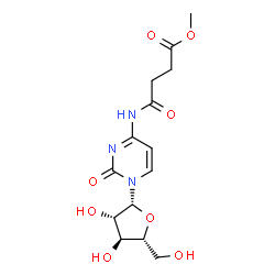 ChemSpider 2D Image | 1-(beta-D-Arabinofuranosyl)-4-[(4-methoxy-4-oxobutanoyl)amino]-2(1H)-pyrimidinone | C14H19N3O8