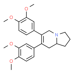ChemSpider 2D Image | 6,7-Bis(3,4-dimethoxyphenyl)-1,2,3,5,8,8a-hexahydroindolizine | C24H29NO4