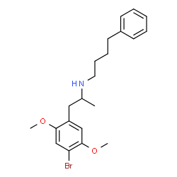 ChemSpider 2D Image | N-[1-(4-Bromo-2,5-dimethoxyphenyl)-2-propanyl]-4-phenyl-1-butanamine | C21H28BrNO2