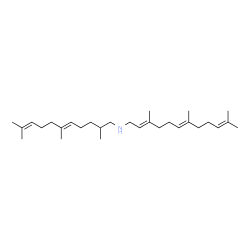 ChemSpider 2D Image | (2E,6E)-3,7,11-Trimethyl-N-[(5E)-2,6,10-trimethyl-5,9-undecadien-1-yl]-2,6,10-dodecatrien-1-amine | C29H51N