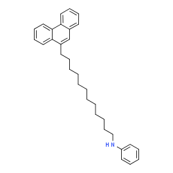 ChemSpider 2D Image | N-[12-(9-Phenanthryl)dodecyl]aniline | C32H39N