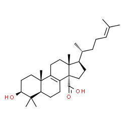ChemSpider 2D Image | (3beta)-3-Hydroxylanosta-8,24-dien-30-oic acid | C30H48O3