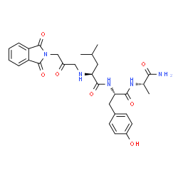 ChemSpider 2D Image | N-[3-(1,3-Dioxo-1,3-dihydro-2H-isoindol-2-yl)-2-oxopropyl]-L-leucyl-L-tyrosyl-L-alaninamide | C29H35N5O7
