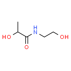 ChemSpider 2D Image | 2-Hydroxy-N-(2-hydroxyethyl)propionamide | C5H11NO3